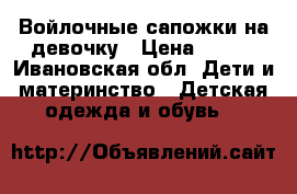 Войлочные сапожки на девочку › Цена ­ 500 - Ивановская обл. Дети и материнство » Детская одежда и обувь   